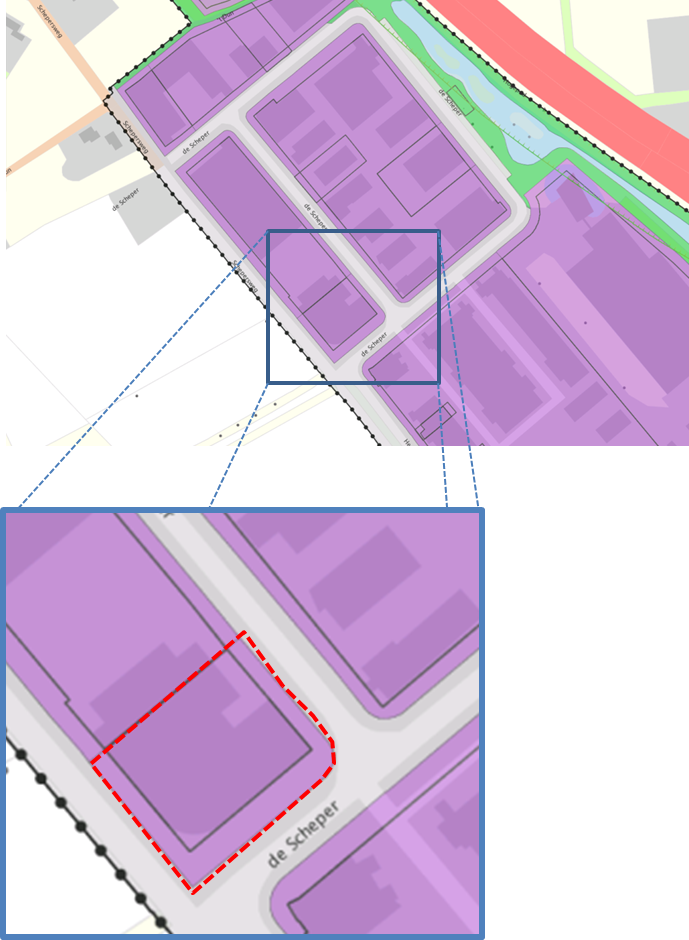 Figuur 2: uitsnede bestemmingsplan Bedrijventerreinen Oirschot, deelgebied De Scheper I