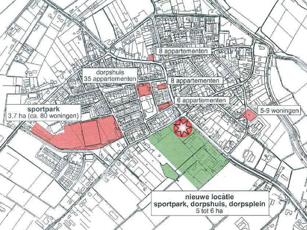 Figuur 11: Ontwikkelvisie Angeren, bouwlocaties