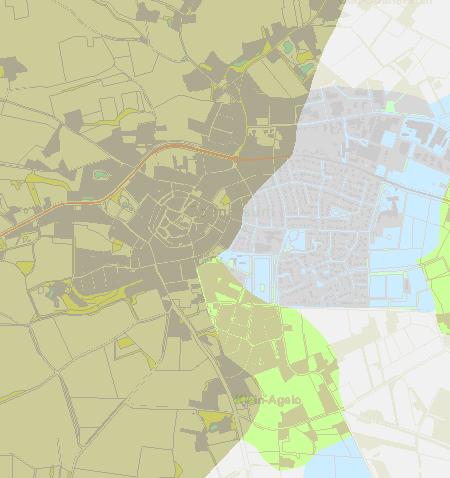 Een fragment van de laag van het agrarisch-cultuurlandschap uit de Omgevingsvisie Overijssel