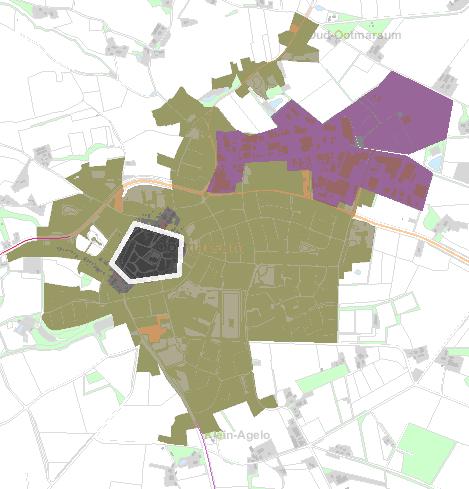 Fragment van de stedelijke laag uit de Omgevingsvisie Overijssel