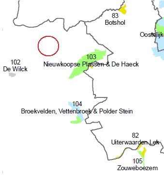 Uitsnede Natura 2000-gebieden